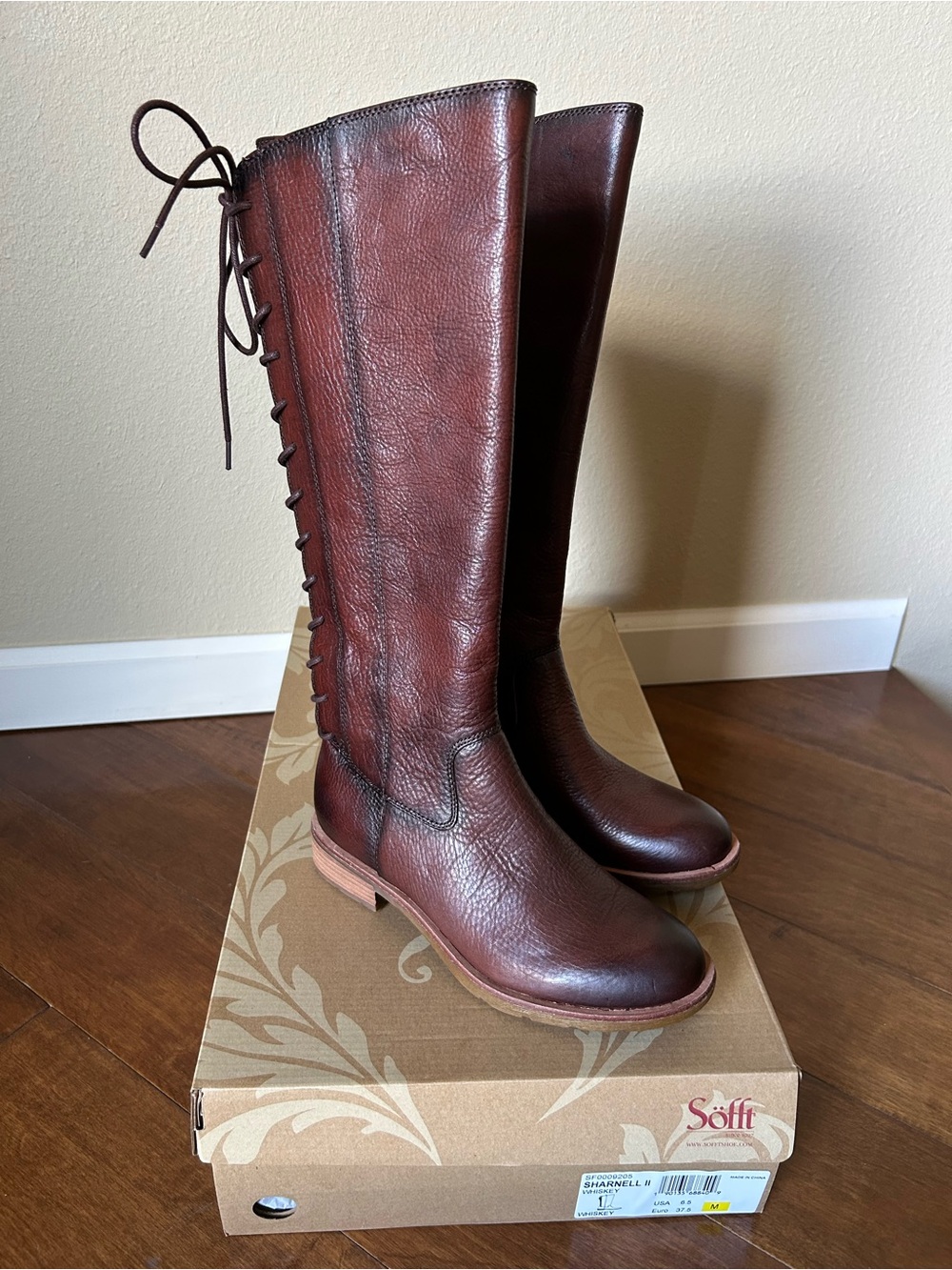 Sofft Tall Lace-Up Riding Boots